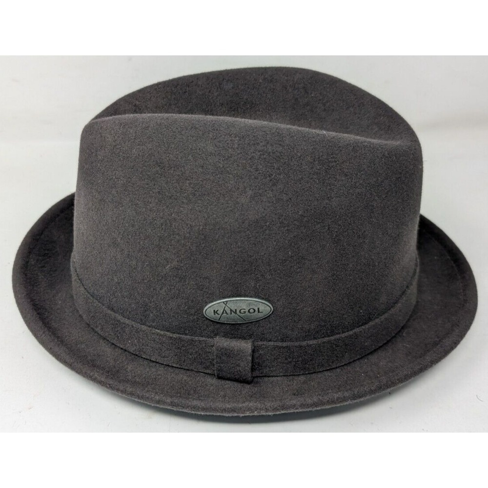 Kangol Gray Wool Fedora LiteFelt Player Size Large 5122BC Made in USA VTG